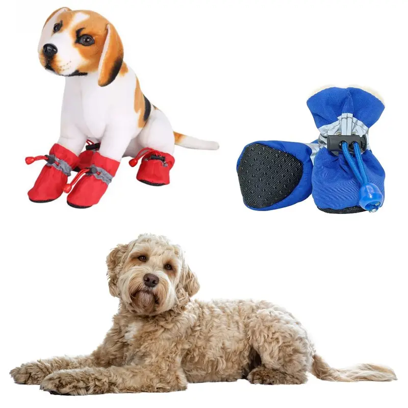Water-Resistant Winter Dog Shoes – 4-Piece Set