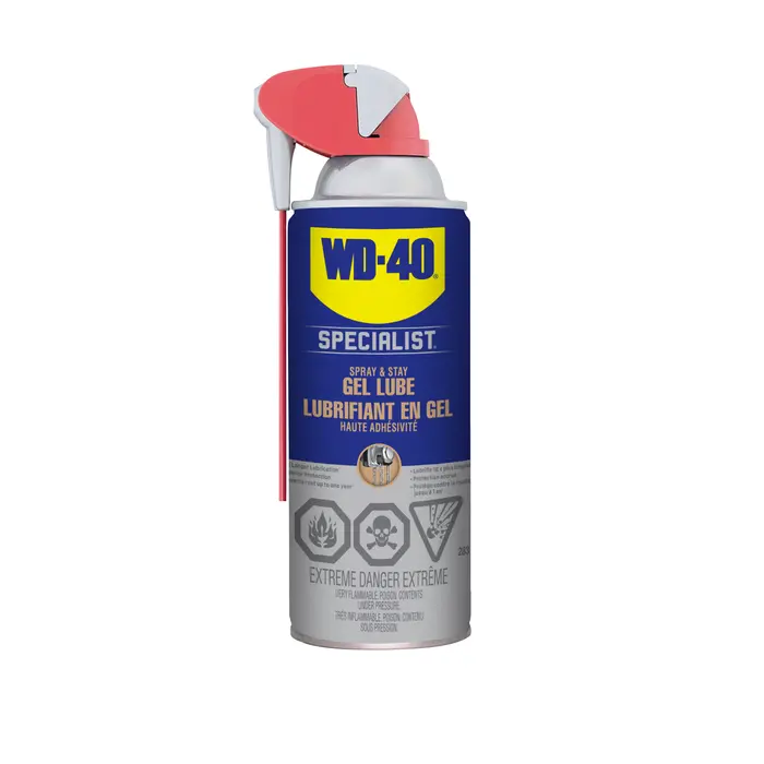 WD-40 Stay & Spray Gel Lubricant (283g) with Smart Straw Technology