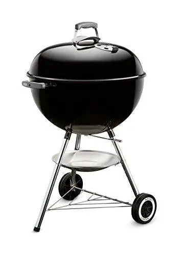 Weber Original Kettle 22-Inch Charcoal Grill – Classic Dome Lid, Adjustable Vents & Tuck-Away Lid Holder