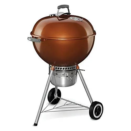 Weber Original Kettle Premium Charcoal Grill – 22-Inch Diameter with Copper Accents and Classic Design