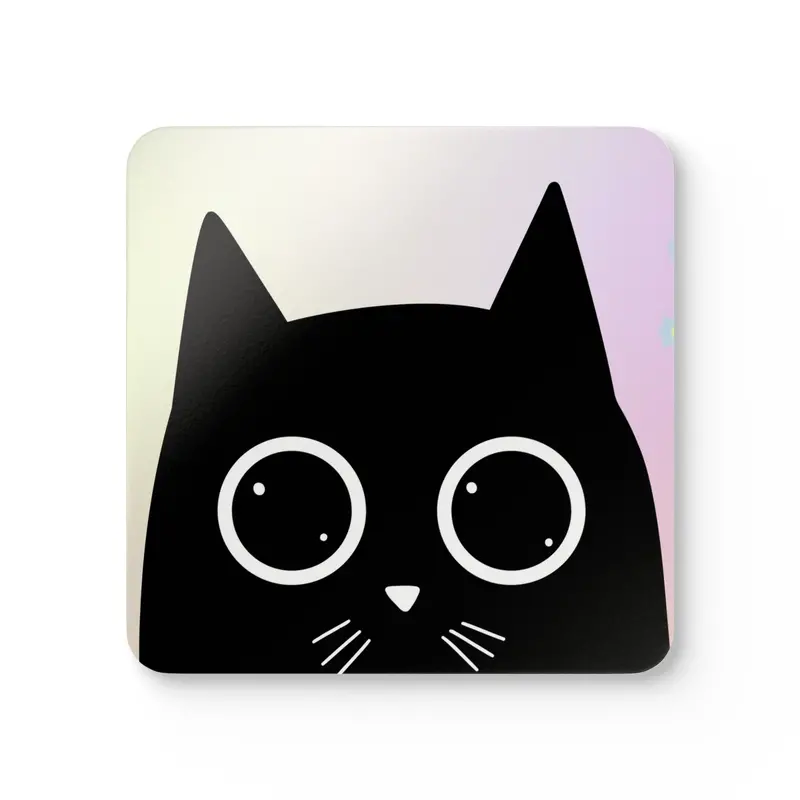 Whimsical Cat-Themed Coaster Set – 4-Piece Collection
