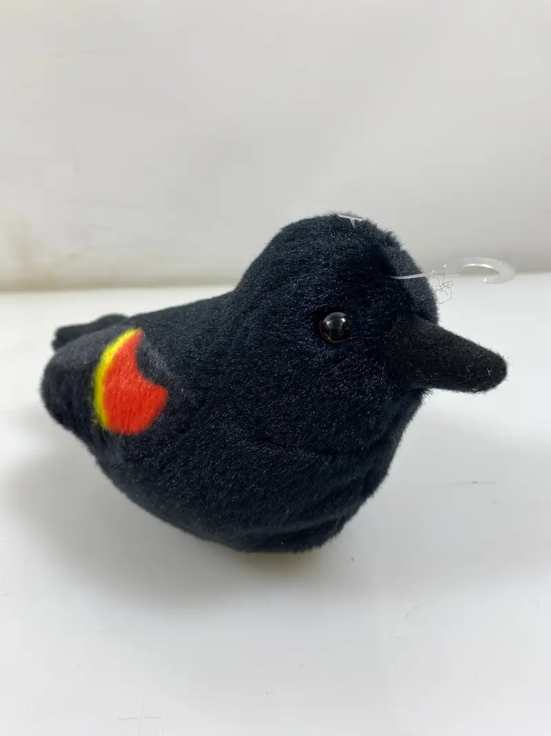 Wild Republic Audubon Red-Winged Blackbird Plush Toy with Realistic Sound Effects