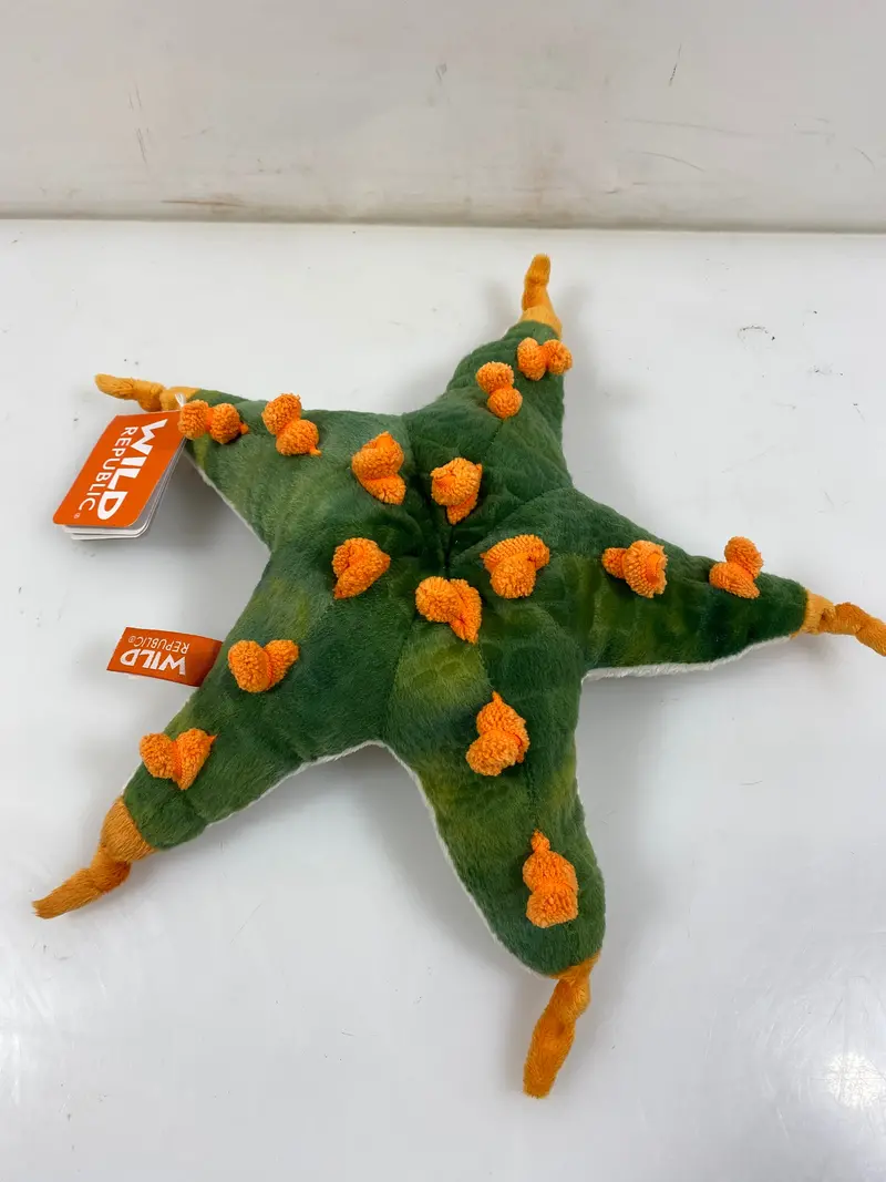 Wild Republic Green-Orange Sea Star Plush Figure
