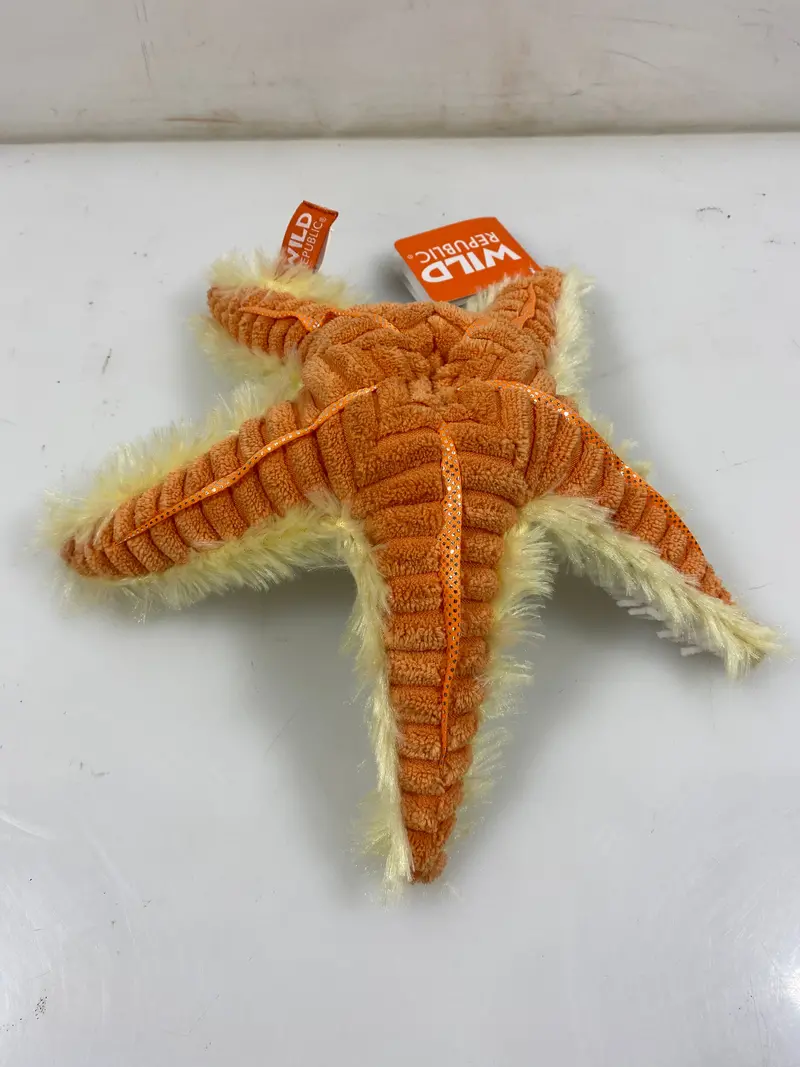 Wild Republic Orange-Yellow Sea Star Stuffed Animal Toy
