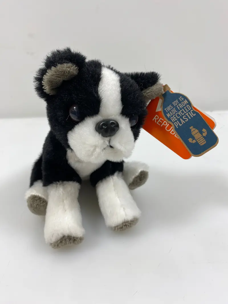 Wild Republic Pocketkins Eco-Friendly Boston Terrier Plush