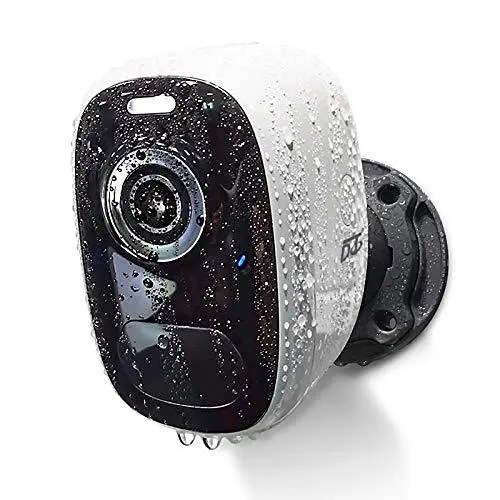 Wireless Outdoor WiFi Security Camera – 1080P Color Night Vision, AI Motion Detection, Siren, Spotlight & 2-Way Audio (White)