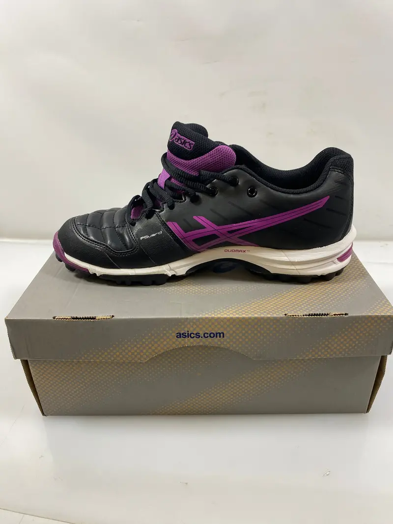 Women’s ASICS Gel-Hockey Neo 3 Field Hockey Shoes – Black & Violet, Size 9, New