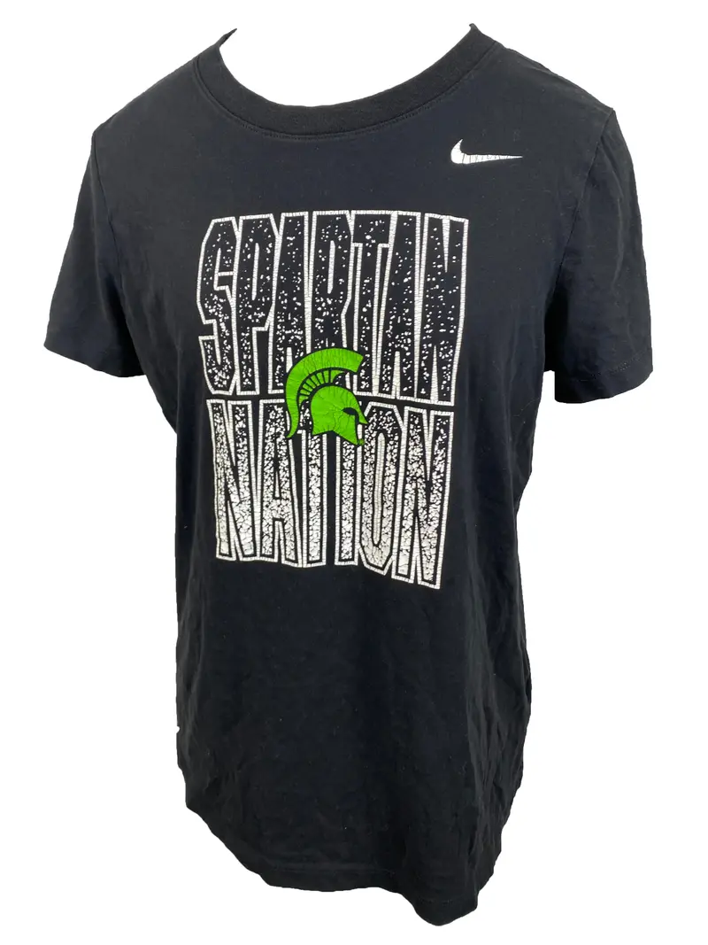 Women’s Nike Black Michigan State Spartans T-Shirt (Size L)