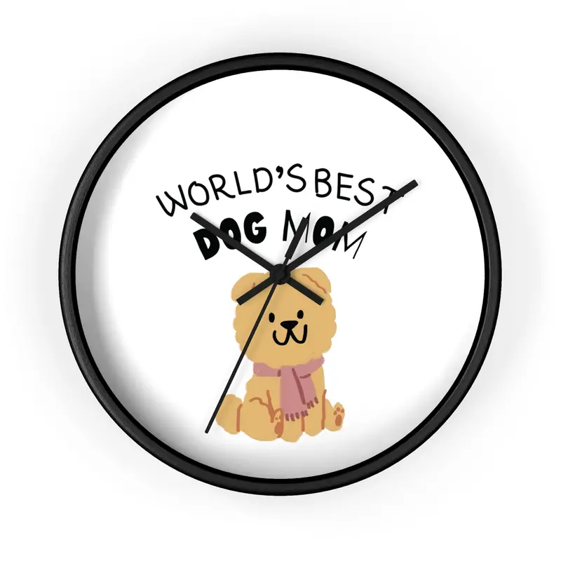 ‘World’s Best Dog Mom’ Decorative Wall Clock