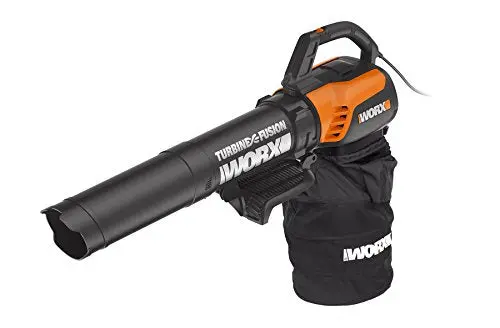 WORX WG510 TURBINEFusion 12-Amp 3-in-1 Leaf Blower, Mulcher, and Vacuum – Electric Yard Cleanup Tool