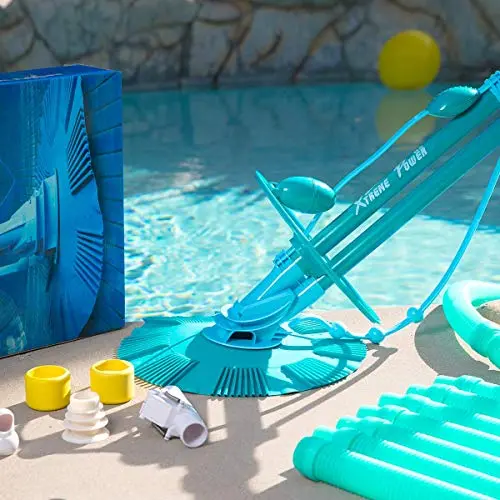 XtremepowerUS Automatic Suction-Side Pool Cleaner – Wall-Climbing In-Ground Vacuum with Hose Kit and Generic Compatibility