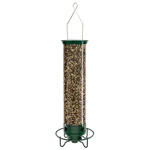 Yankee Flipper Squirrel-Proof Bird Feeder – 17.25″ Green Hanging Feeder by Droll Yankees