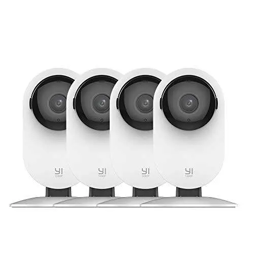 YI 4-Pack 1080p WiFi Indoor Security Cameras — Smart Baby Monitor with Night Vision, Two-Way Audio, Motion Alerts, and Alexa/Google Assistant Compatibility