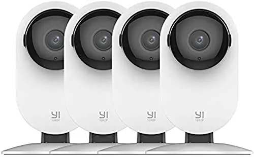 YI 4-Pack 1080p WiFi Security Cameras – Indoor Smart Nanny Cams with Night Vision & Alexa Support