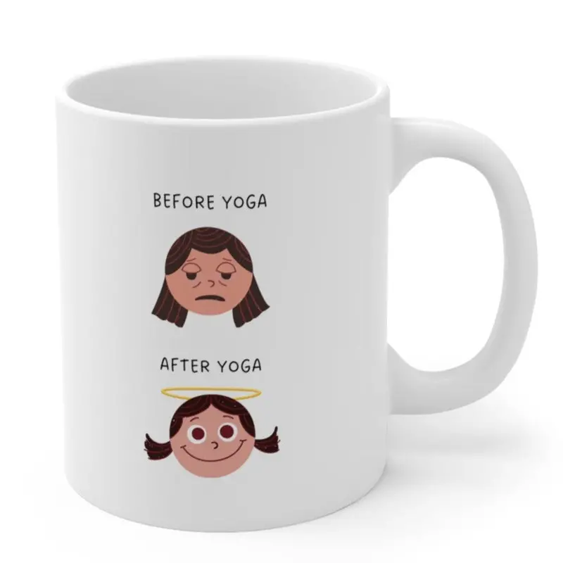 Yoga Journey Mug: ‘Before & After’ Motivational Design