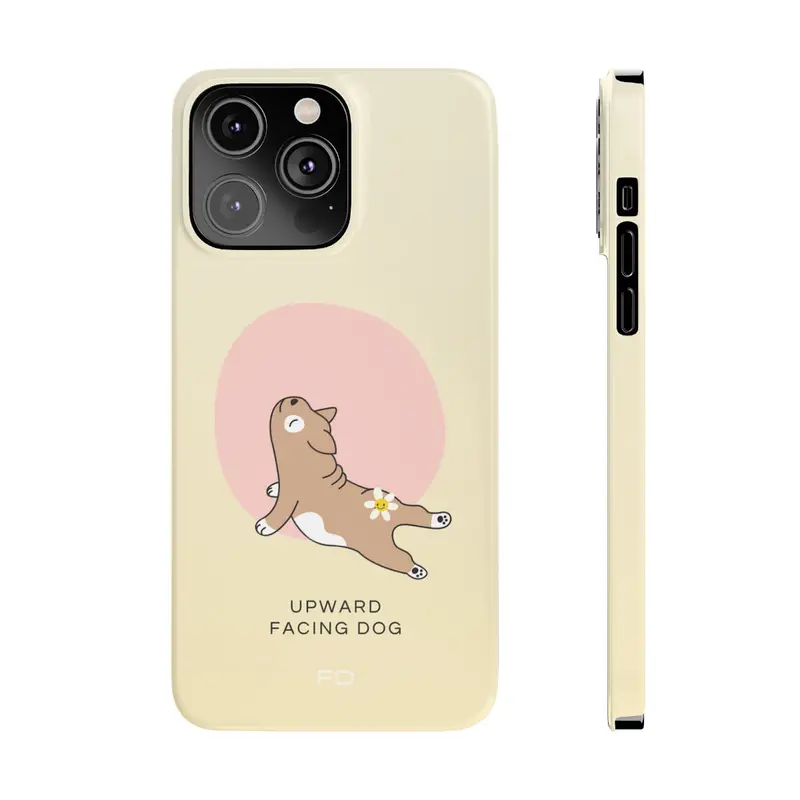 Yoga-Themed ‘Upward Facing Dog’ iPhone Case – Calm & Centered Design