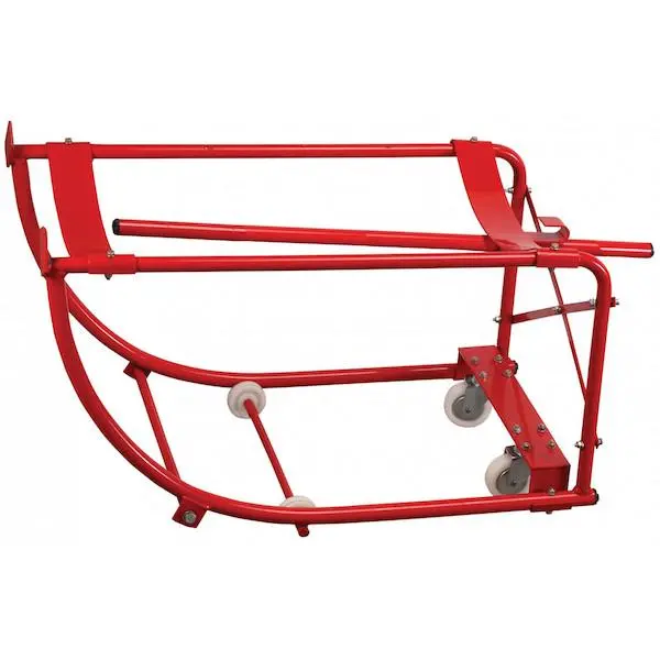 ZE135WC Motorized Tilting Drum Cradle with Axle, Wheels, and Swivel Casters