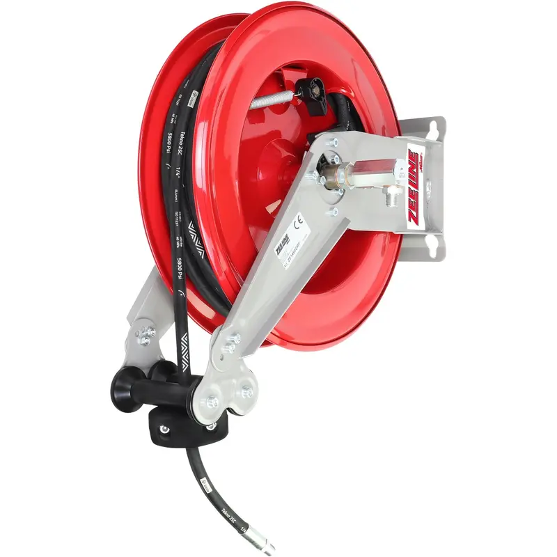 ZE1450GRP Premium Dual-Arm Grease Hose Reel – 50-Foot Capacity