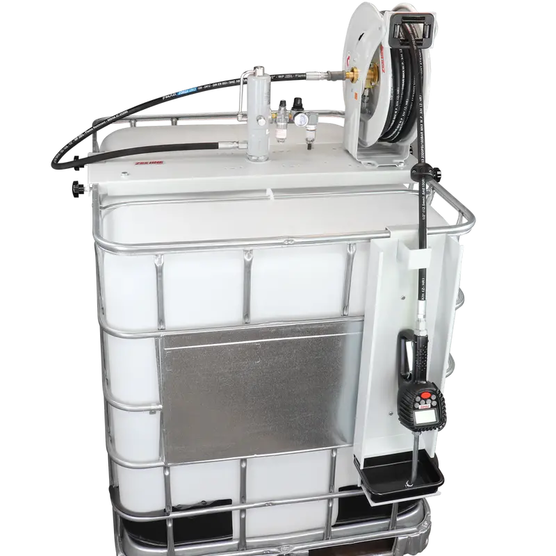 ZE1700K-IBC-500 – Eco Series 3:1 IBC Pump Kit with Retractable Hose Reel and Preset Dosing Meter