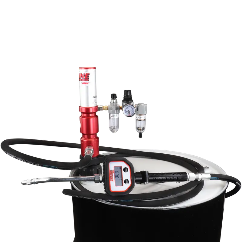 ZE1700PK-16-200 – 3:1 Premium Pneumatic Pump Kit for 16-Gallon Drums with Hose and Adjustable Meter