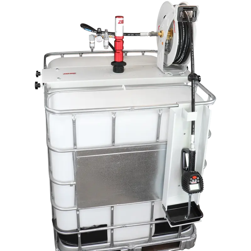 ZE1700PK-IBC-500 – Premium Series 3:1 IBC Pump Kit with Retractable Hose Reel and Preset Dosing Meter
