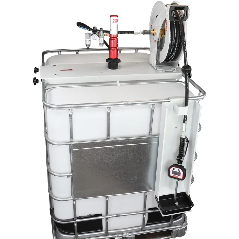 ZE1700PK-IBC-600 – Premium Series 3:1 IBC Pump Kit with Retractable Hose Reel and Digital Meter