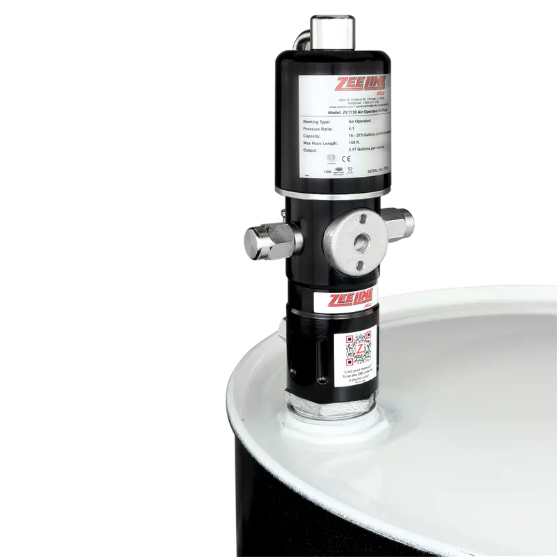 ZE1730 5:1 Stub-Style Standard-Flow Pneumatic Piston Pump (FRL Optional)
