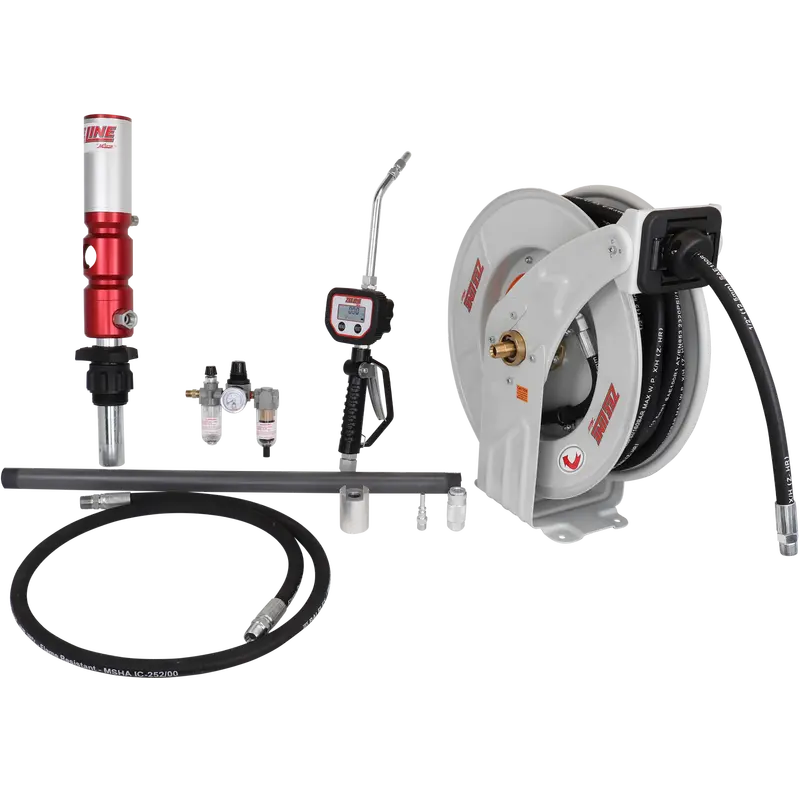 ZE1730PK-16-600 – Premium Series 5:1 Ratio 16-Gallon Pump Kit with Reel and Digital Flow Meter