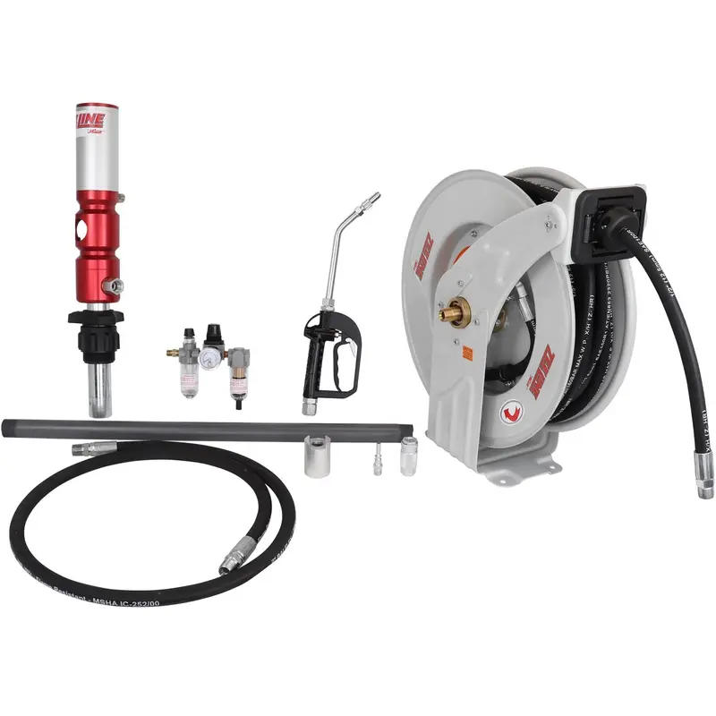ZE1730PK-55-400 – Premium Series 5:1 Ratio 55-Gallon Pump Kit with Reel and Spray Nozzle