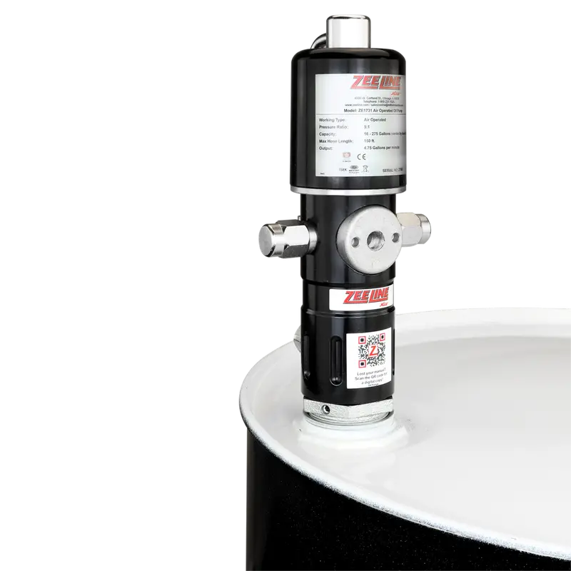 ZE1731 5:1 Double-Action Stub-Style High-Flow Pneumatic Piston Pump