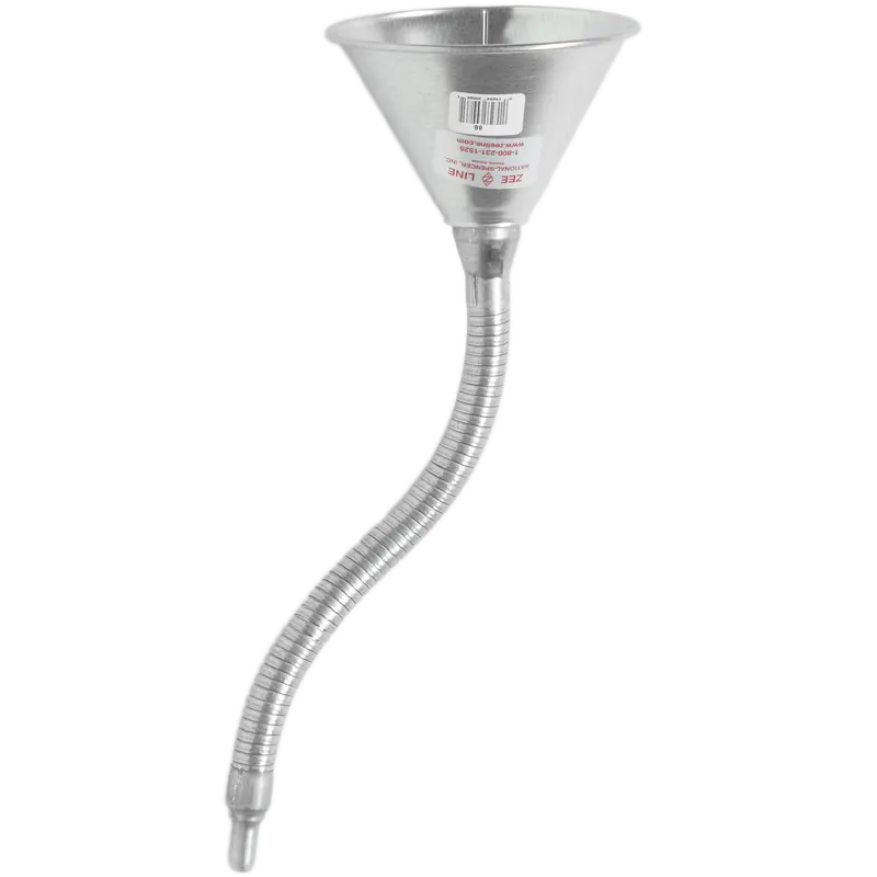ZE86W Large-Capacity Funnel with Screen and 14-Inch Flexible Metal Spout