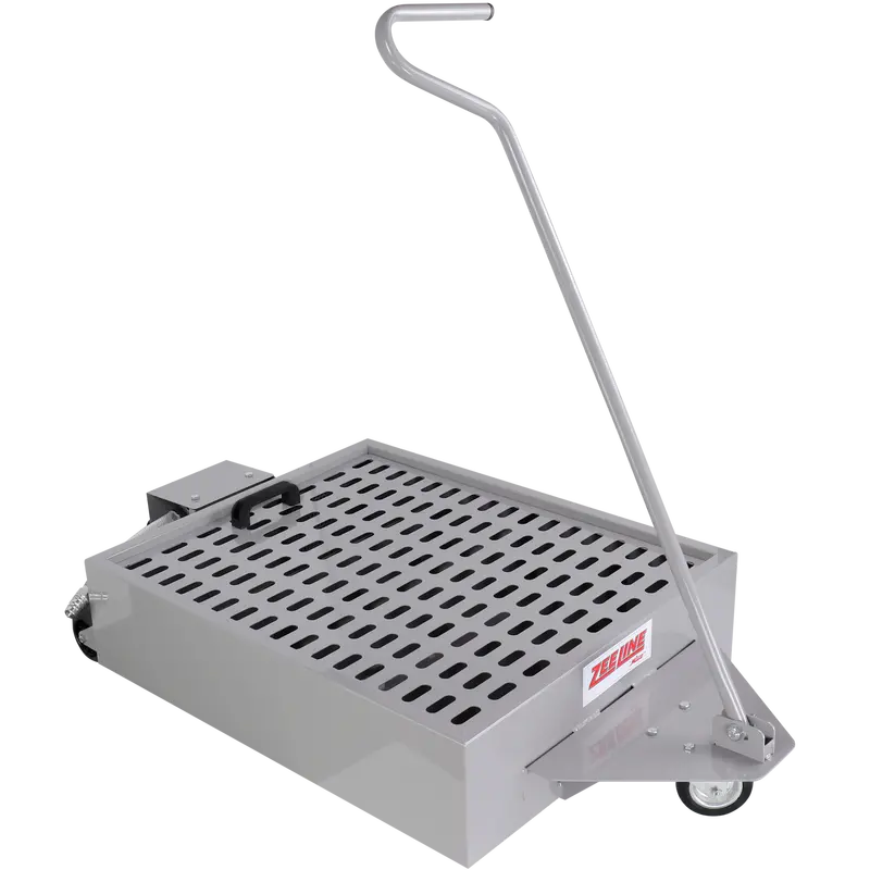 ZELP26-EP – 26-Gallon Low-Profile Steel Oil Drain Pan with Integrated Electric Pump