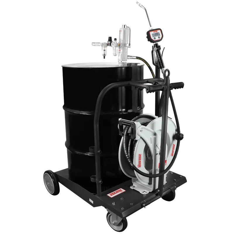ZEPKG551: 3:1 Ratio Pump System with Digital Nozzle, Hose Reel, and Transport Cart