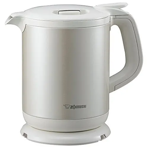Zojirushi CK-AH08-WA 0.8L Electric Kettle – Compact White Rapid-Boil Water Heater for Home or Office