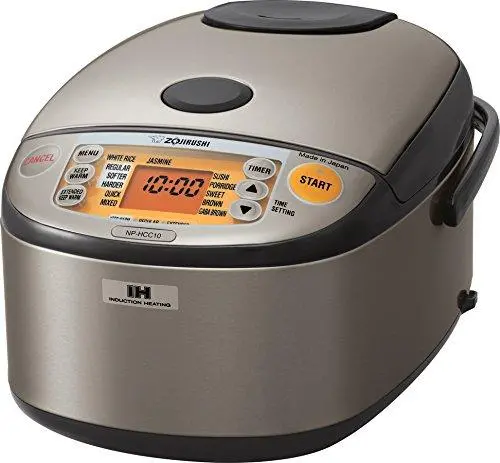 Zojirushi NP-HCC10XH 1-Liter Induction Rice Cooker – Stainless Dark Gray Smart Warmer with Advanced IH Heating