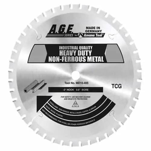Age Md10-605 Non-Ferrous Saw Blade – 10-Inch Diameter, 60-Tooth, 5/8-Inch Arbor 1