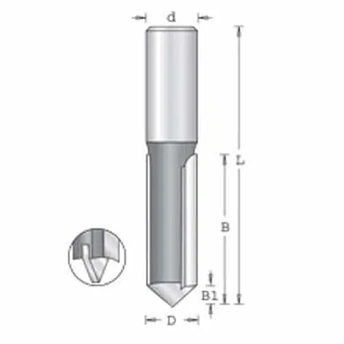 Amana 3/4" Two-Flute Right-Hand Router Bit – 3/4" Shank, Precision Ground 1
