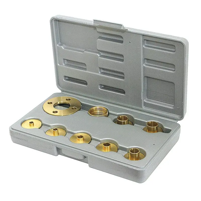 Amana Brass Template Guide Bushing Set – 10-Piece, Precision Routing Kit 1