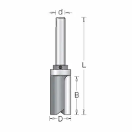 Amana Plunge Router Bit – 1/2" Diameter, Bearing-Guided Top-Down Cutting 1