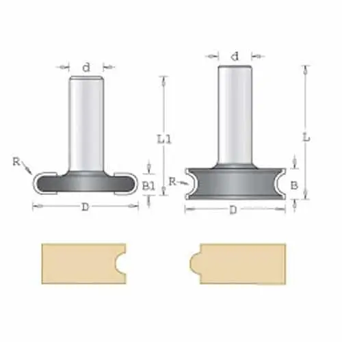 Amana Tool 54176 Flute-And-Bead Router Bit Set – Multi-Profile Woodworking Kit 1
