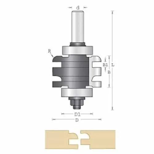 Amana Tool 55460 One-Piece Concave Stile And Rail Router Bit 1