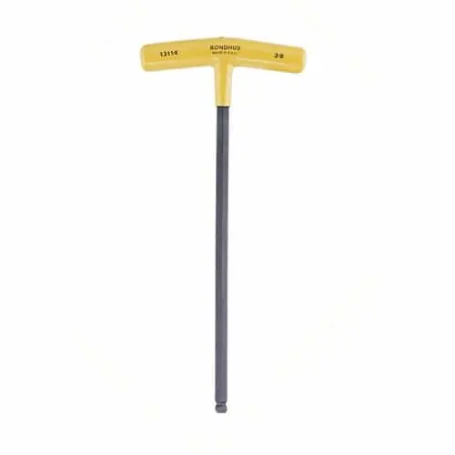 Bondhus 13307 T-Handle Hex Key – 1/8" Size, 4.6" Length, No Ballpoint Tip 1