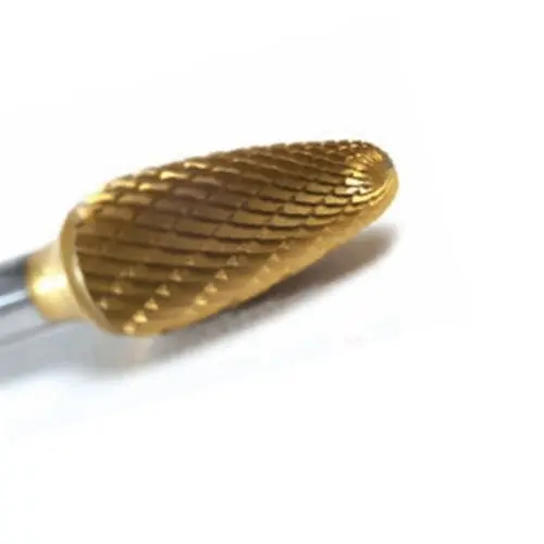 Champion Sf4 Titanium-Coated Tree-Shaped Radius End Carbide Bur – Fine Detailing & Engraving 1