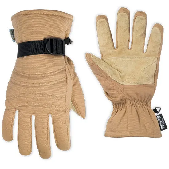 Clc Work Gear 2094L Winter Work Gloves – Brown Cotton With Suede Palm, Size Large 1