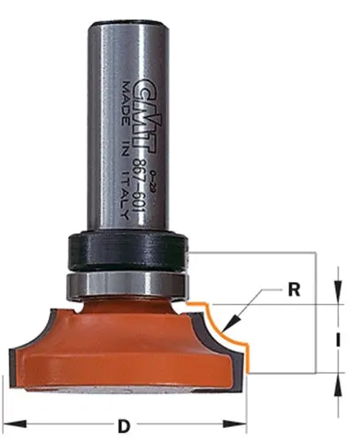 Cmt 867.603.11B Molding Router Bit With 3/8" Radius And 1/2" Shank 1