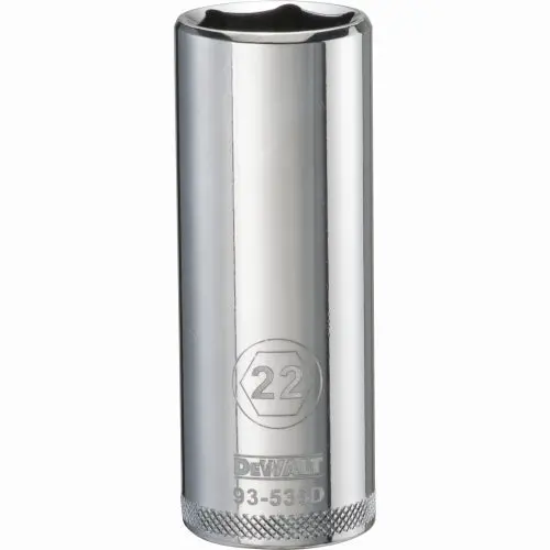 Dewalt Dwmt93536Osp 6-Point Deep Socket – 1/2" Drive, 22 Mm, Oil-Resistant Finish 1