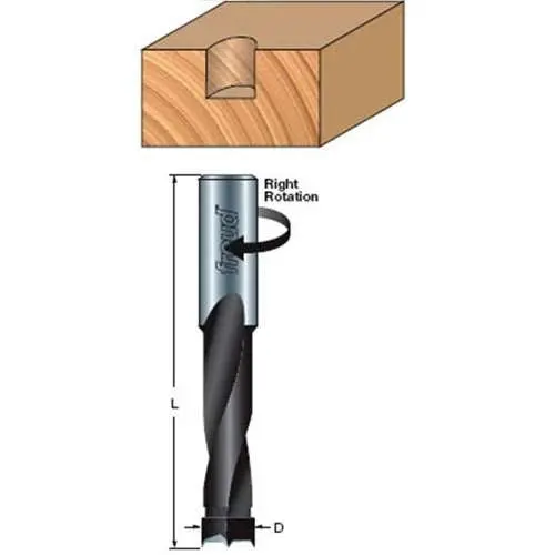 Freud 3/8" Diameter Brad Point Drill Bit 1