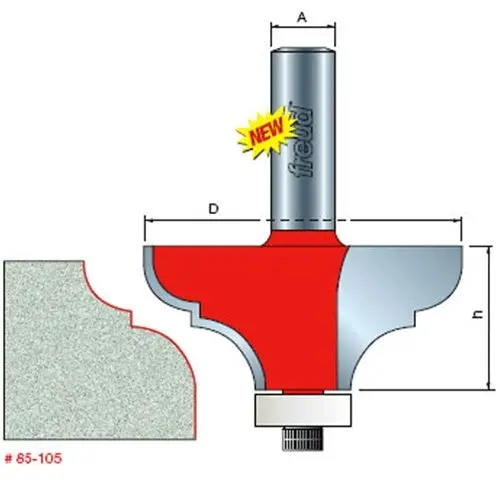 Freud Solid Surface Edge Profile Bit – 2-1/2" Diameter, For Countertops 1