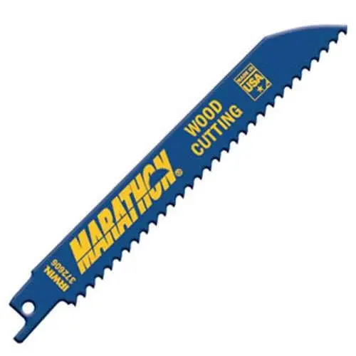 Irwin Reciprocating Saw Blades For Wood And Nail-Embedded Material, 6" X 6 Tpi, 5-Pack (372606P5) 1