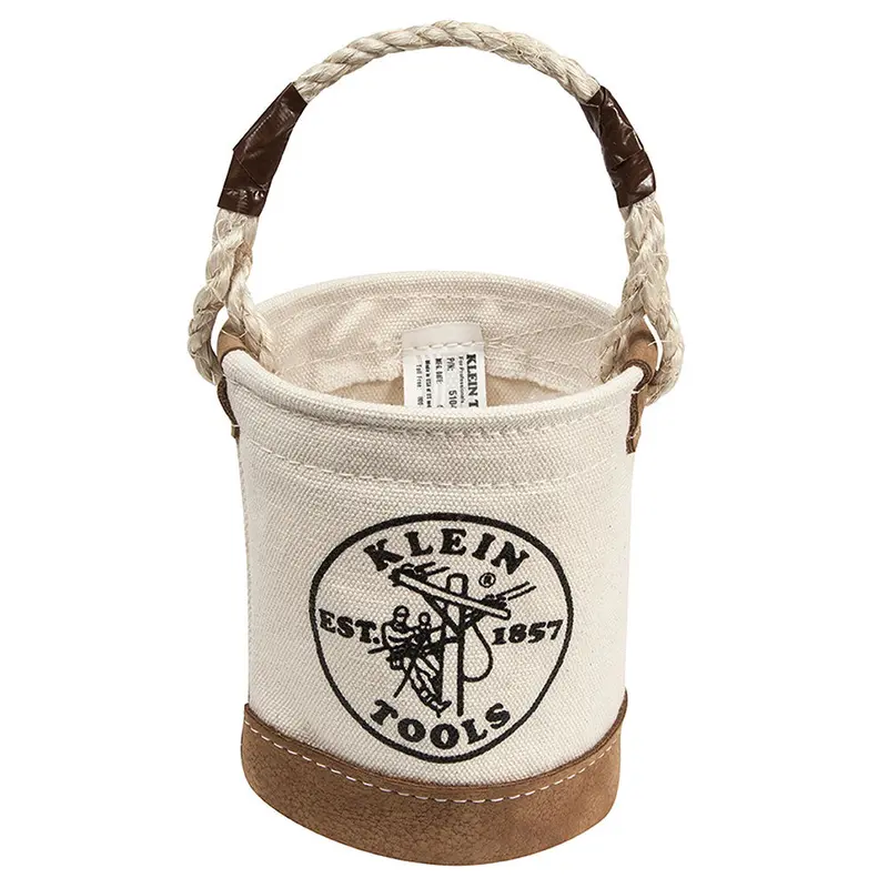 Klein Mini Leather-Bottom Bucket – Compact Utility Pail 1